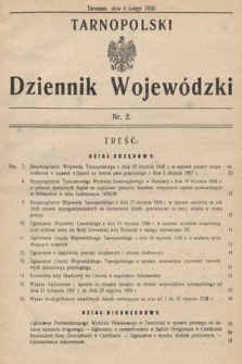 Tarnopolski Dziennik Wojewódzki. 1938, nr 2