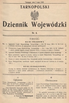 Tarnopolski Dziennik Wojewódzki. 1938, nr 6