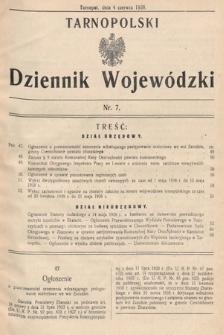 Tarnopolski Dziennik Wojewódzki. 1938, nr 7