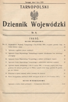 Tarnopolski Dziennik Wojewódzki. 1938, nr 8
