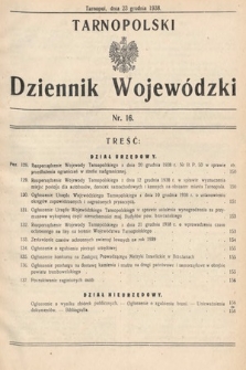 Tarnopolski Dziennik Wojewódzki. 1938, nr 16