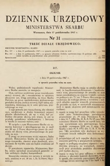 Dziennik Urzędowy Ministerstwa Skarbu. 1947, nr 31