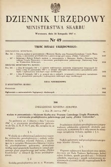 Dziennik Urzędowy Ministerstwa Skarbu. 1947, nr 49