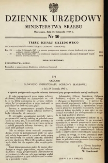 Dziennik Urzędowy Ministerstwa Skarbu. 1947, nr 50