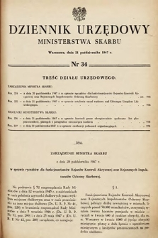 Dziennik Urzędowy Ministerstwa Skarbu. 1947, nr 34