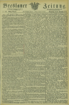 Breslauer Zeitung. Jg.54, Nr. 448 (25 September 1873) - Mittag-Ausgabe