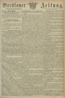 Breslauer Zeitung. Jg.55, Nr. 445 (24 September 1874) - Morgen-Ausgabe + dod.