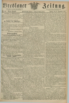 Breslauer Zeitung. Jg.55, Nr. 447 (25 September 1874) - Morgen-Ausgabe + dod.
