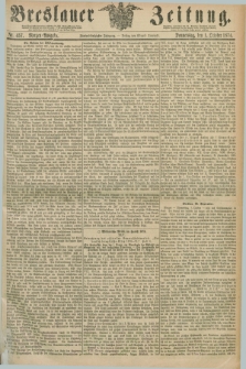 Breslauer Zeitung. Jg.55, Nr. 457 (1 October 1874) - Morgen-Ausgabe + dod.