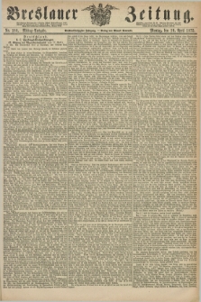 Breslauer Zeitung. Jg.56, Nr. 180 (19 April 1875) - Mittag-Ausgabe