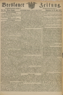 Breslauer Zeitung. Jg.56, Nr. 195 (29 April 1875) - Morgen-Ausgabe + dod.