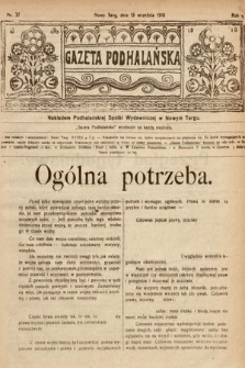 Gazeta Podhalańska. 1918, nr 37