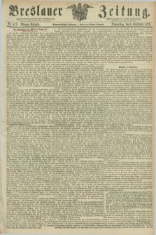 Breslauer Zeitung. Jg.56, Nr. 417 (9 September 1875) - Morgen-Ausgabe + dod.