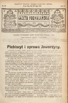 Gazeta Podhalańska. 1920, nr 22