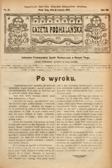 Gazeta Podhalańska. 1920, nr 32