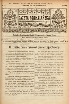 Gazeta Podhalańska. 1920, nr 43