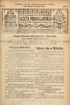Gazeta Podhalańska. 1920, nr 46