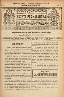 Gazeta Podhalańska. 1920, nr 47