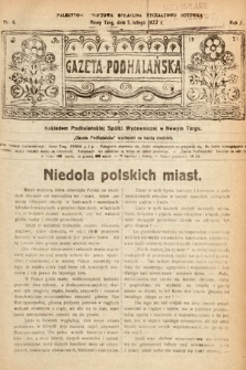 Gazeta Podhalańska. 1922, nr 6