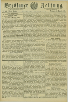 Breslauer Zeitung. Jg.62, Nr. 443 (23 September 1881) - Morgen-Ausgabe + dod.