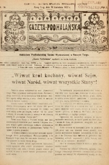 Gazeta Podhalańska. 1922, nr 18