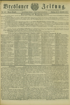 Breslauer Zeitung. Jg.62, Nr. 447 (25 September 1881) - Morgen-Ausgabe + dod.