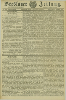 Breslauer Zeitung. Jg.62, Nr. 449 (27 September 1881) - Morgen-Ausgabe + dod.
