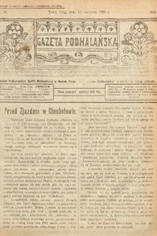 Gazeta Podhalańska. 1923, nr 33