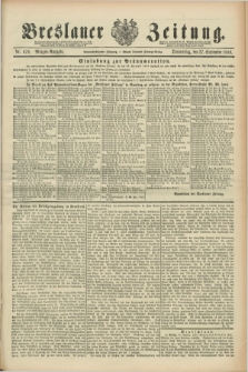 Breslauer Zeitung. Jg.69, Nr. 679 (27 September 1888) - Morgen-Ausgabe + dod.
