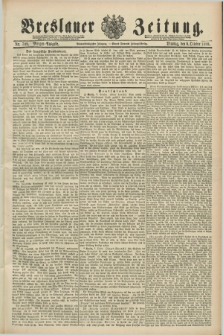 Breslauer Zeitung. Jg.69, Nr. 709 (9 October 1888) - Morgen-Ausgabe + dod.