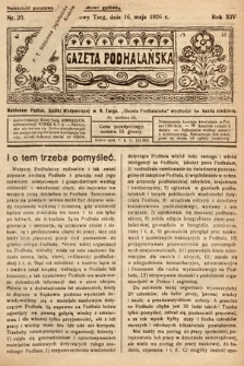Gazeta Podhalańska. 1926, nr 20