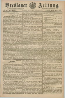 Breslauer Zeitung. Jg.72, Nr. 126 (19 Februar 1891) - Abend-Ausgabe