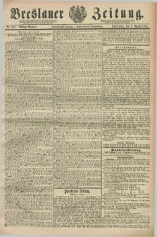 Breslauer Zeitung. Jg.72, Nr. 542 (6 August 1891) - Mittag-Ausgabe