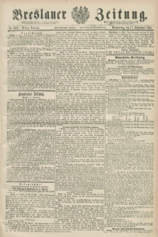 Breslauer Zeitung. Jg.72, Nr. 650 (17 September 1891) - Mittag-Ausgabe