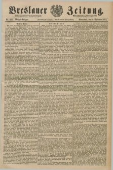Breslauer Zeitung. Jg.72, Nr. 655 (19 September 1891) - Morgen-Ausgabe + dod.