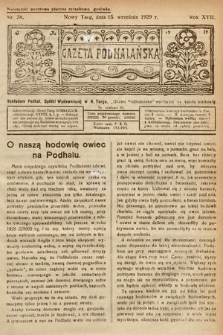 Gazeta Podhalańska. 1929, nr 38