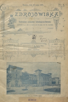 Zdrojowiska : illustrowane czasopismo balneologiczno-literackie. 1898, nr 1