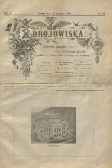 Zdrojowiska : illustrowane czasopismo balneologiczno-literackie. 1898, nr 12