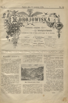 Zdrojowiska : illustrowane czasopismo balneologiczno-literackie. 1898, nr 16