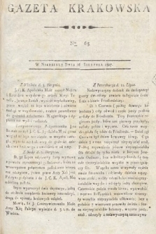 Gazeta Krakowska. 1807 , nr 65