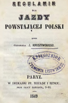 Regulamin dla jazdy powstającej Polski