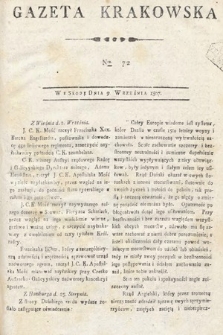 Gazeta Krakowska. 1807 , nr 72