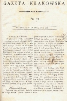 Gazeta Krakowska. 1807 , nr 74