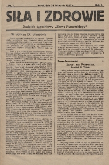 Siła i Zdrowie : dodatek tygodniowy „Słowa Pomorskiego”. 1927, nr 8