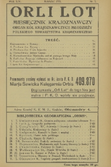 Orli Lot : miesięcznik krajoznawczy : organ Kół Krajoznawczych Młodzieży Polskiego Towarzystwa Krajoznawczego. R.14, 1933, nr 3