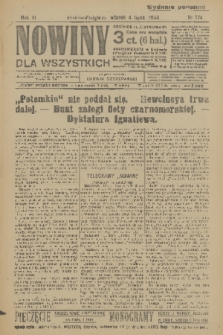 Nowiny dla Wszystkich : dziennik ilustrowany. R.3, 1905, nr 174