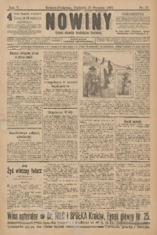 Nowiny : dziennik niezawisły demokratyczny illustrowany. R.5, 1907, nr 27