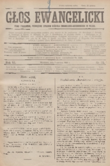 Głos Ewangelicki : pismo tygodniowe poświęcone sprawom Kościoła Ewangelicko-Augsburskiego w Polsce. R.6, 1925, nr 23