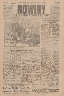 Nowiny : dziennik powszechny. R.10, 1912, nr 138