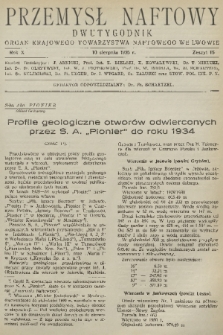 Przemysł Naftowy : dwutygodnik : organ Krajowego Towarzystwa Naftowego we Lwowie. R.10, 1935, Zeszyt 15